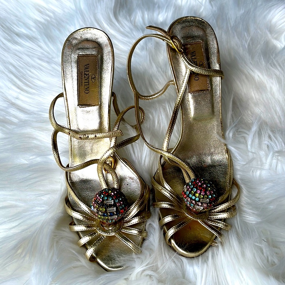 Valentino crystal ball heels, size 36